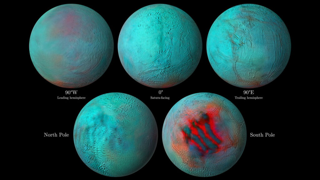 Fresh frozen items delivered to Enceladus’s north pole too