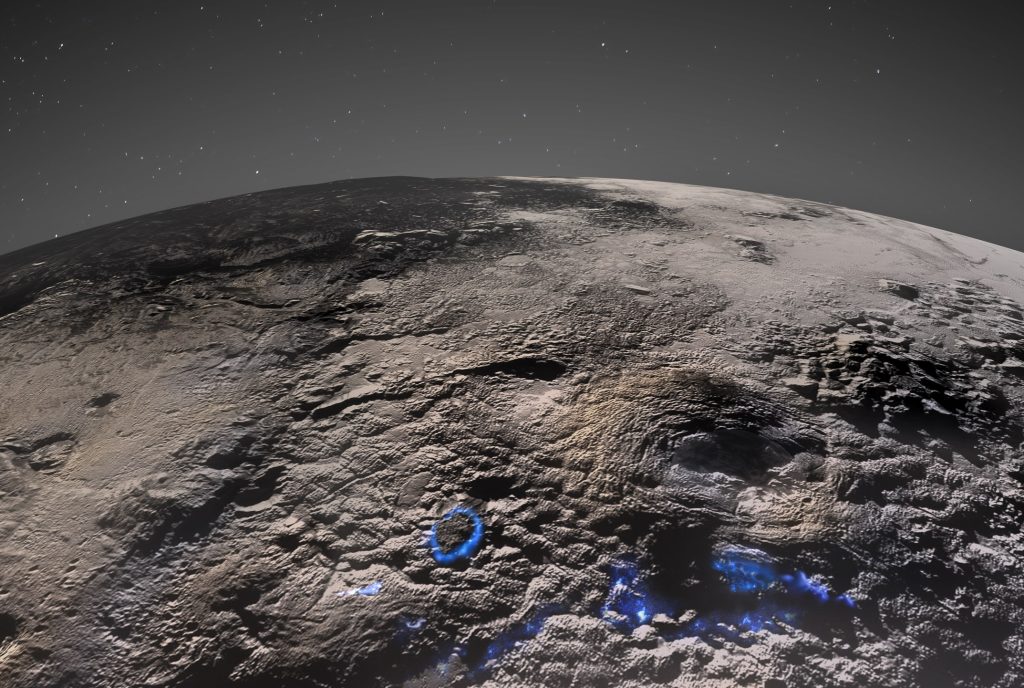Vulcani di ghiaccio alti 7 chilometri su Plutone