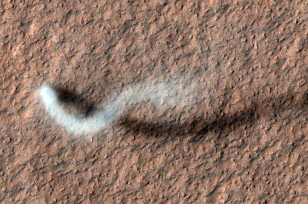 Ecco come si presenta una tempesta di polvere su Marte